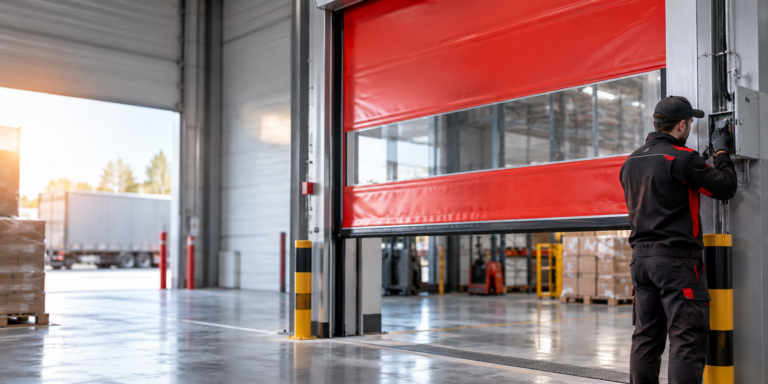 Maintenance d’une porte rapide industrielle